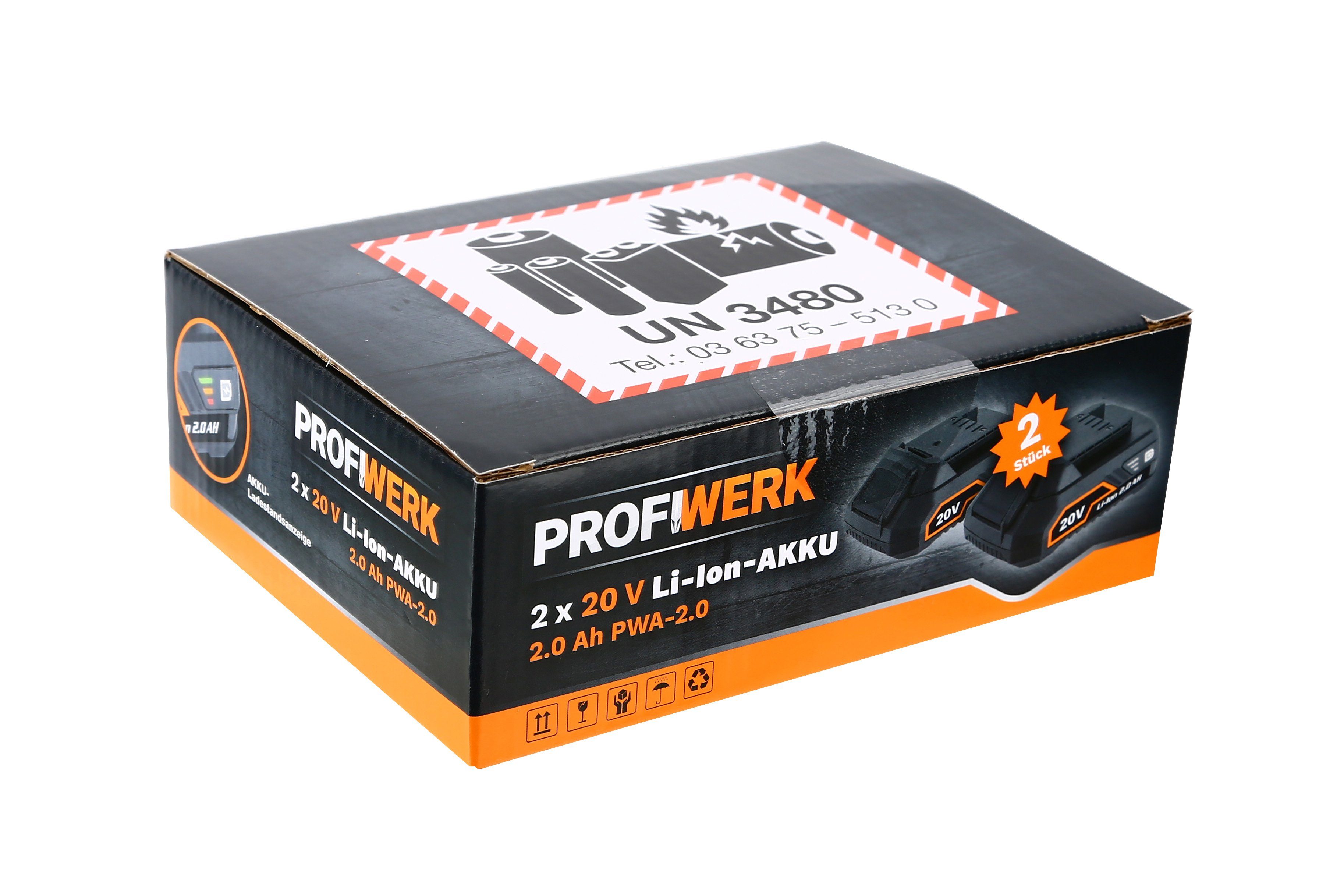 Profiwerk Akku-Pack 20V, 2x 2.0Ah PWA-2.0x2 Akkupacks