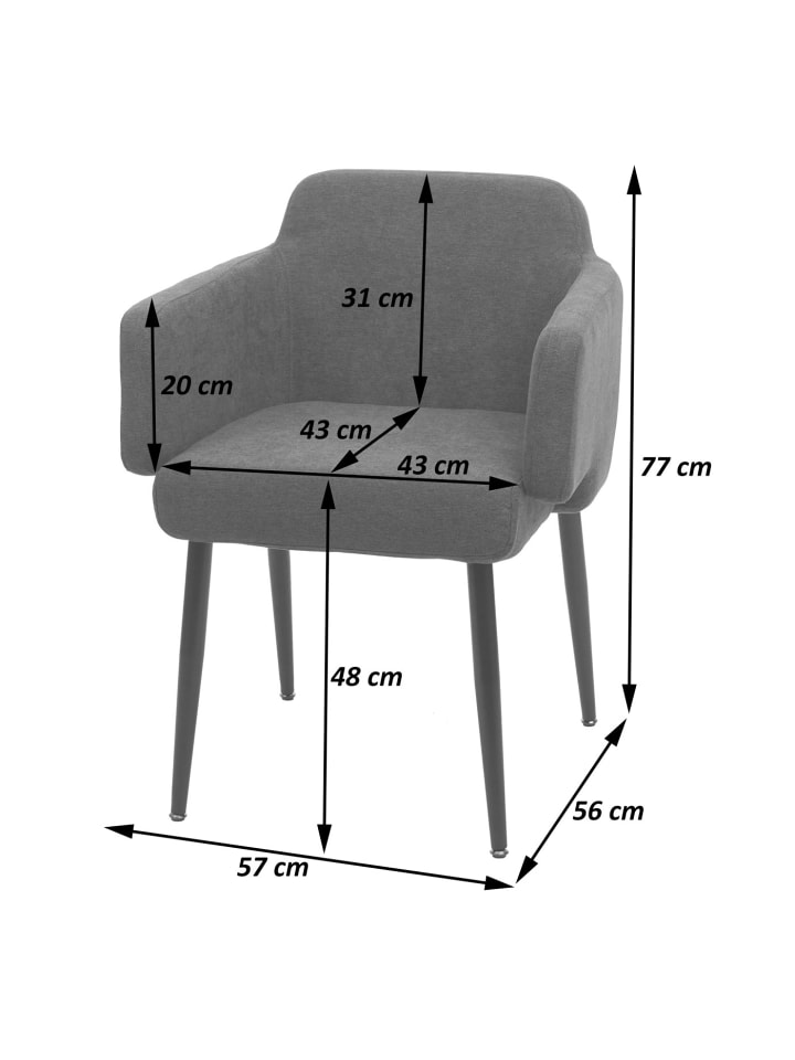 MCW Esszimmer-Set L13 2er-Set Stuhl Sitzbank, Grau günstig kaufen onesize