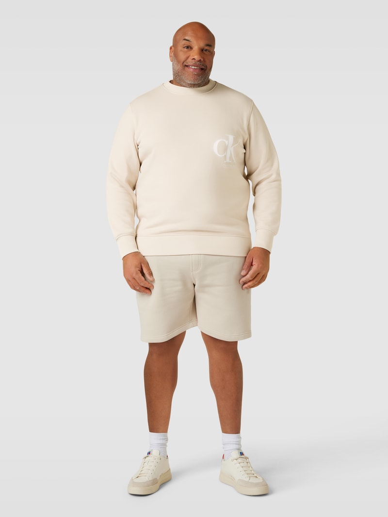 PLUS SIZE Sweatshirt mit Label-Print in beige
