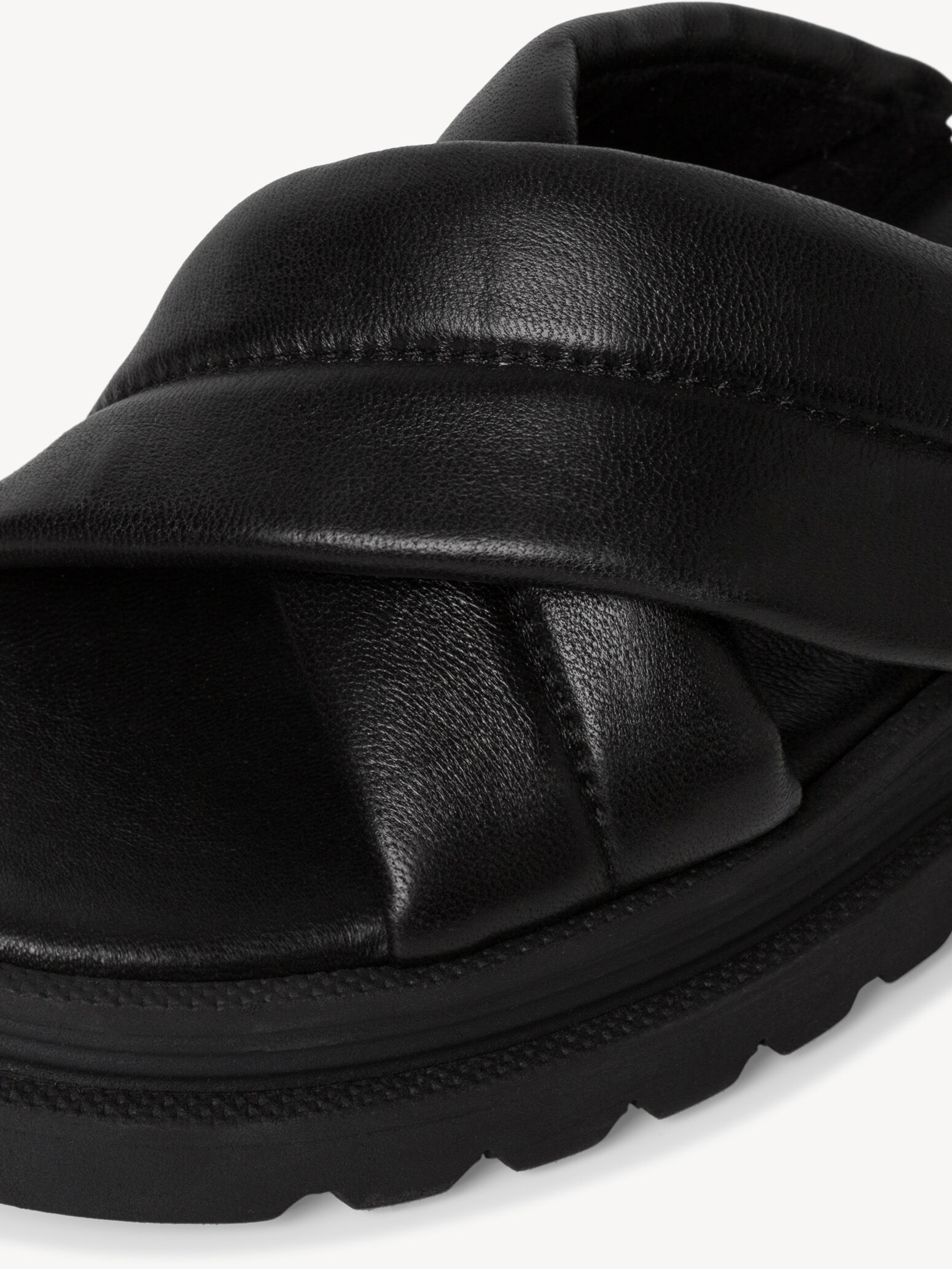 Mule en cuir - noir