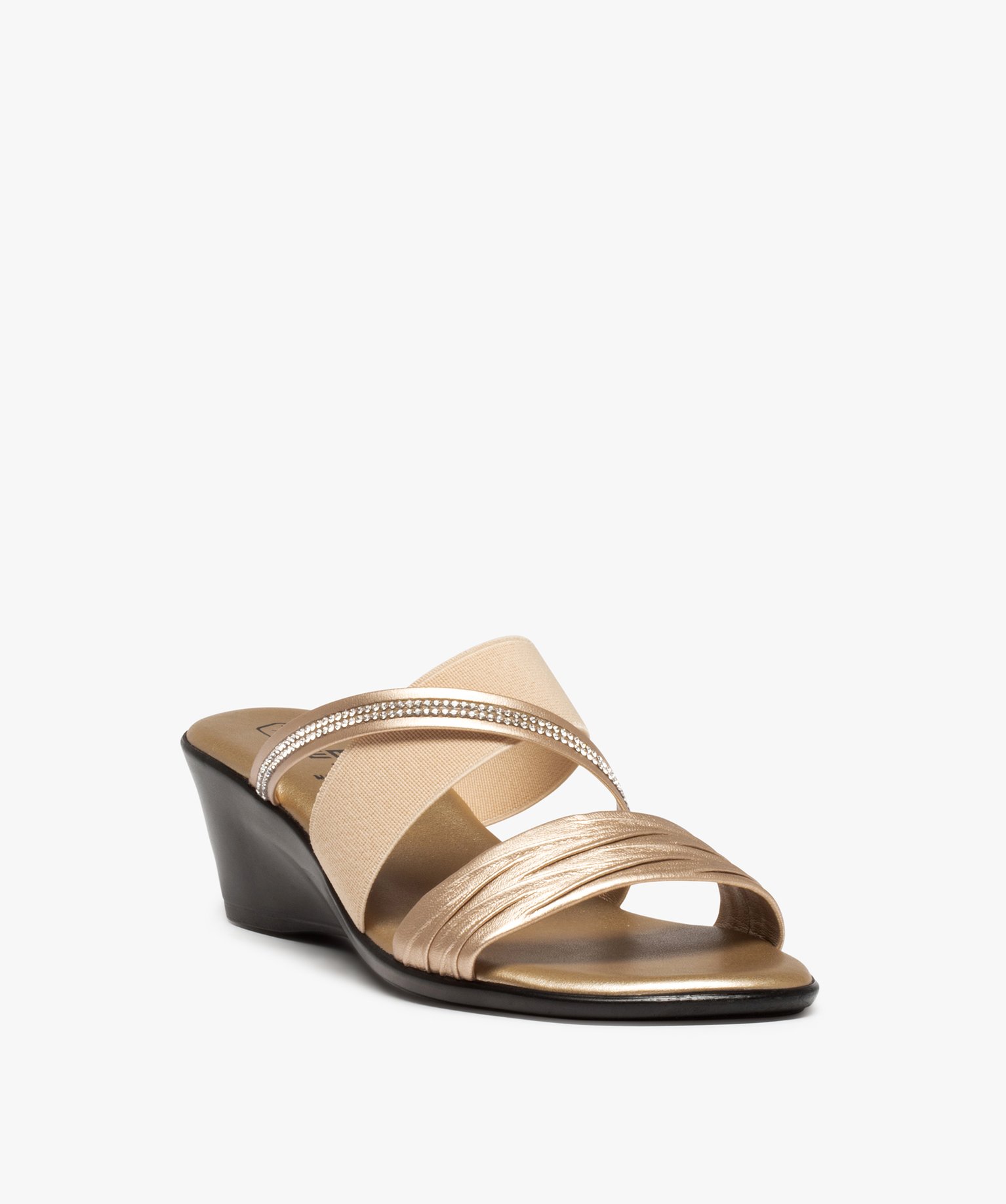 Sandale femme confort multi-brides forme mule or | GEMO