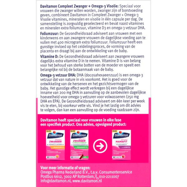 Davitamon Complete Pregnant Omega-3 Fish Oil Capsules 60 pieces
