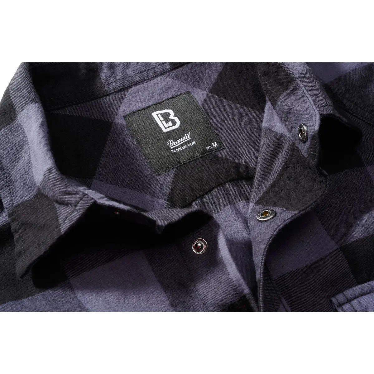 Checkshirt ärmellos schwarz-grau