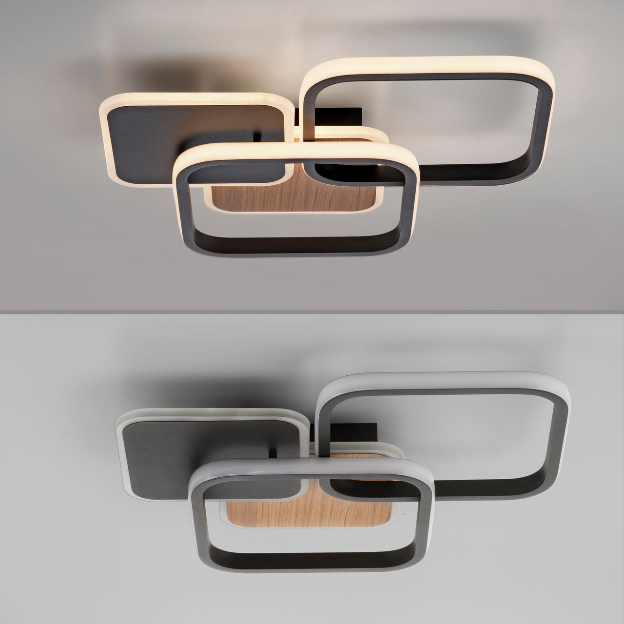 JUST LIGHT LED Deckenleuchte SEVENT, eckig, 1xLED-Board/36W/3000K, Innenleuchte, IP20