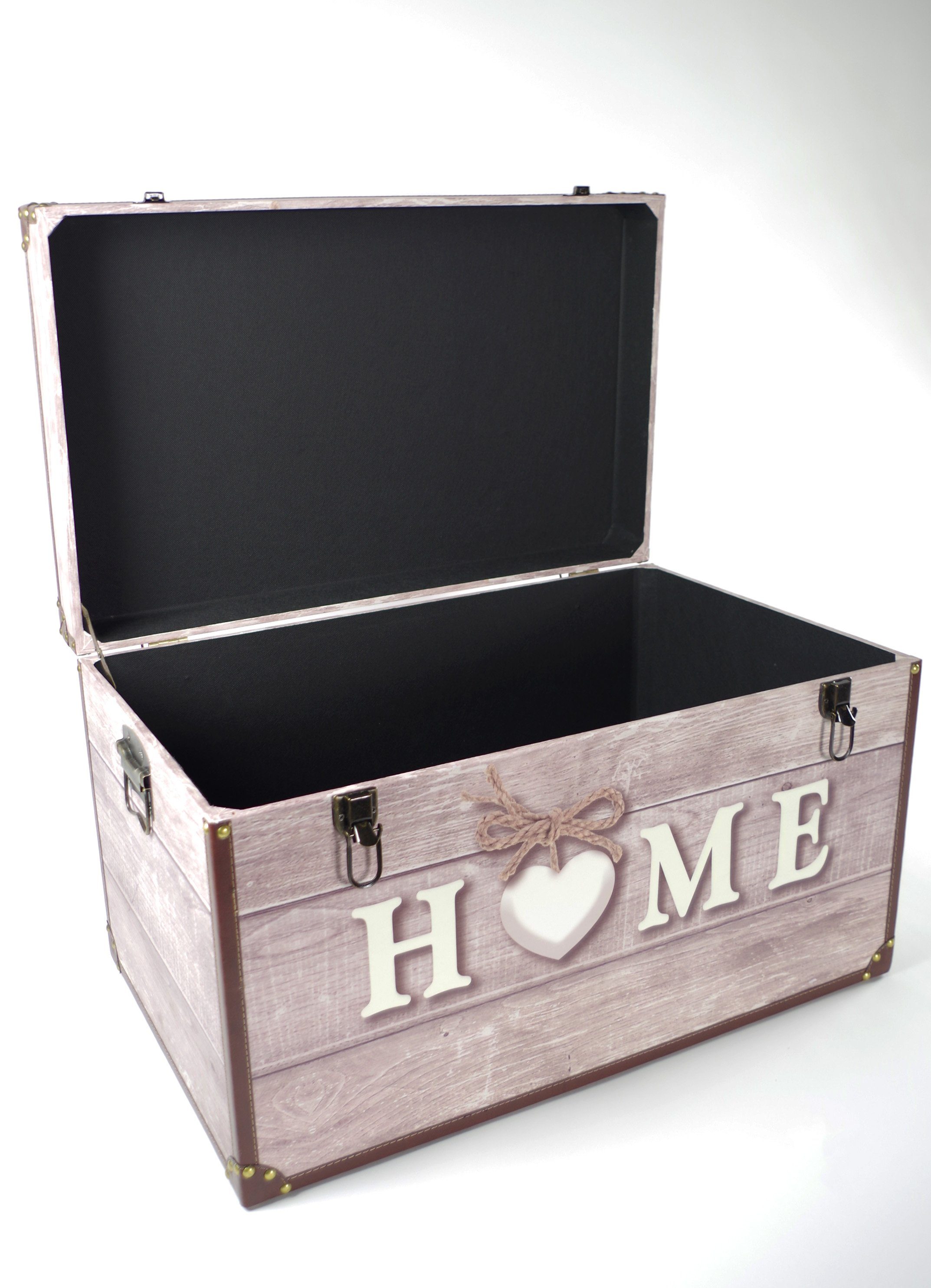 Kobolo Truhe Kiste Aufbewahrungsbox HOME 68x42x40cm