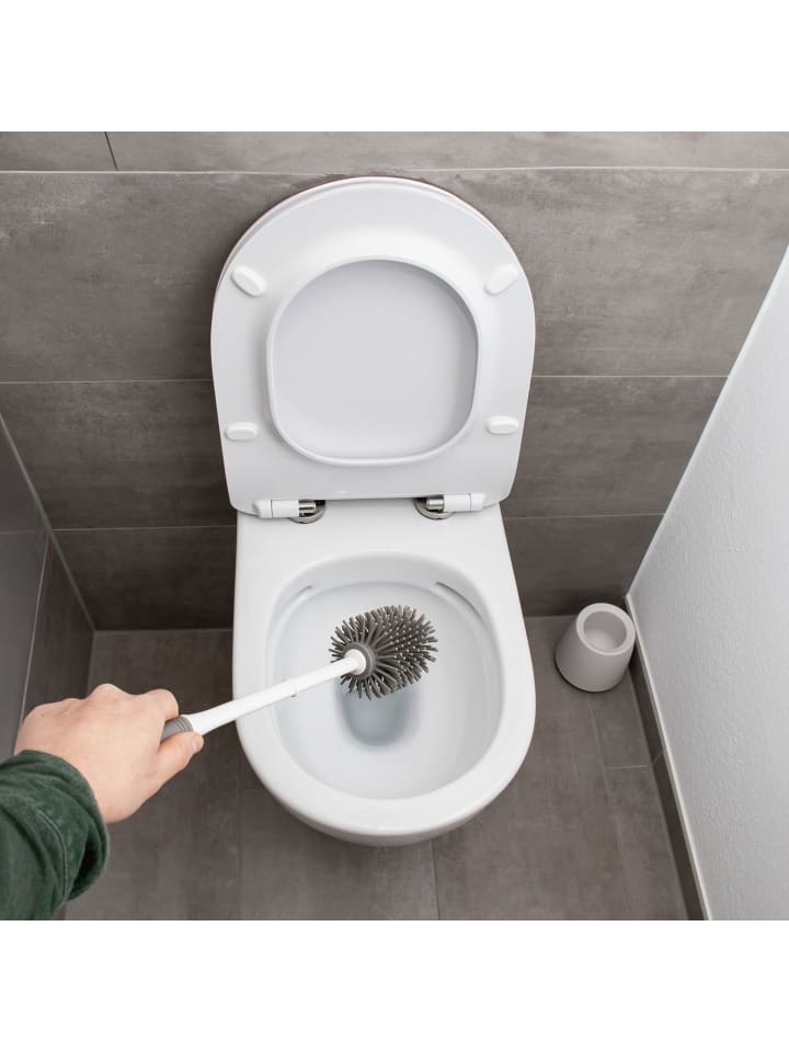 Intirilife Silikon Toilettenbürste in Weiß-Grau günstig kaufen onesize