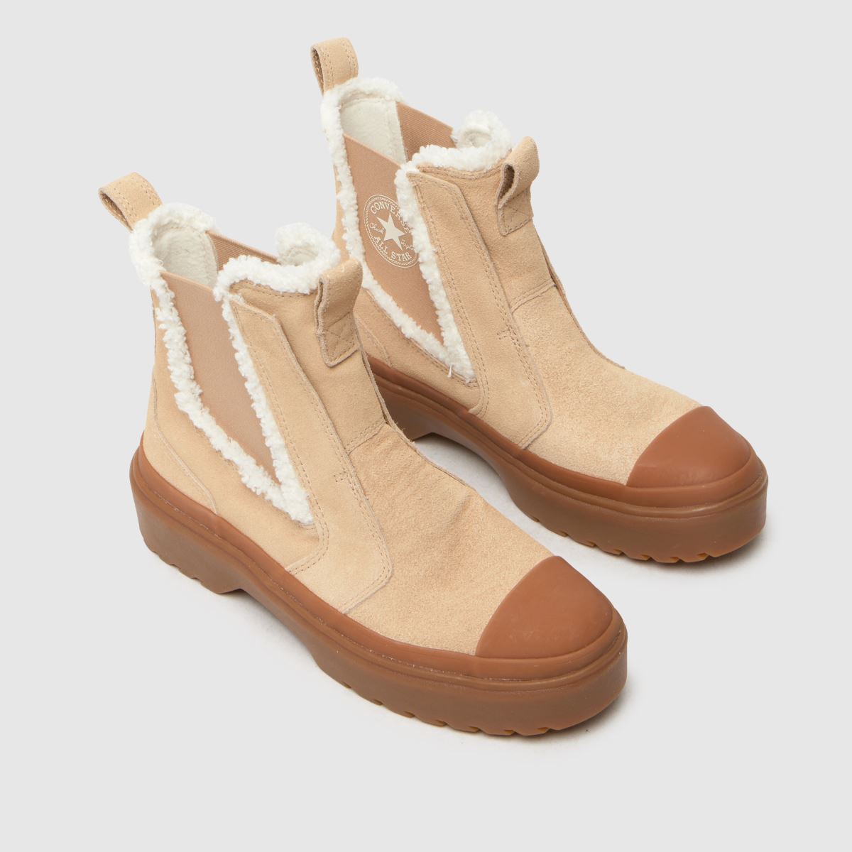 Converse beige All Star Chelsea Lugged flickor ungdomsskor