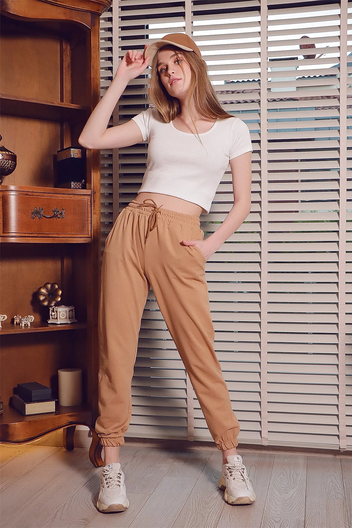 Trend Alaçatı Stili  Jogginghose - Beige - Jogger