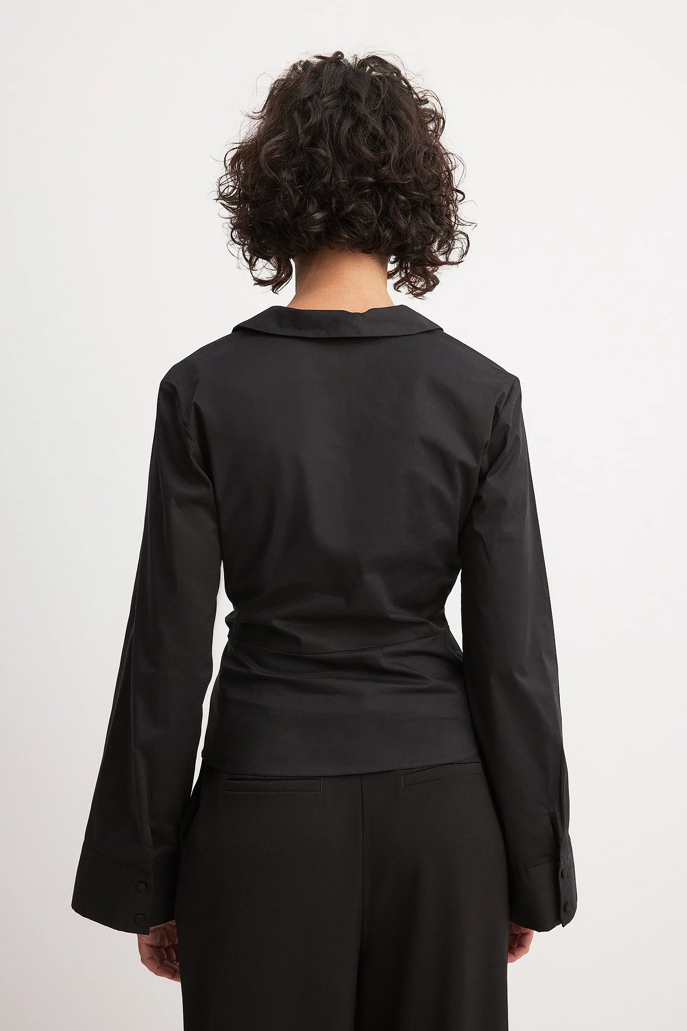 Cut Out Metal Detail Cotton Shirt