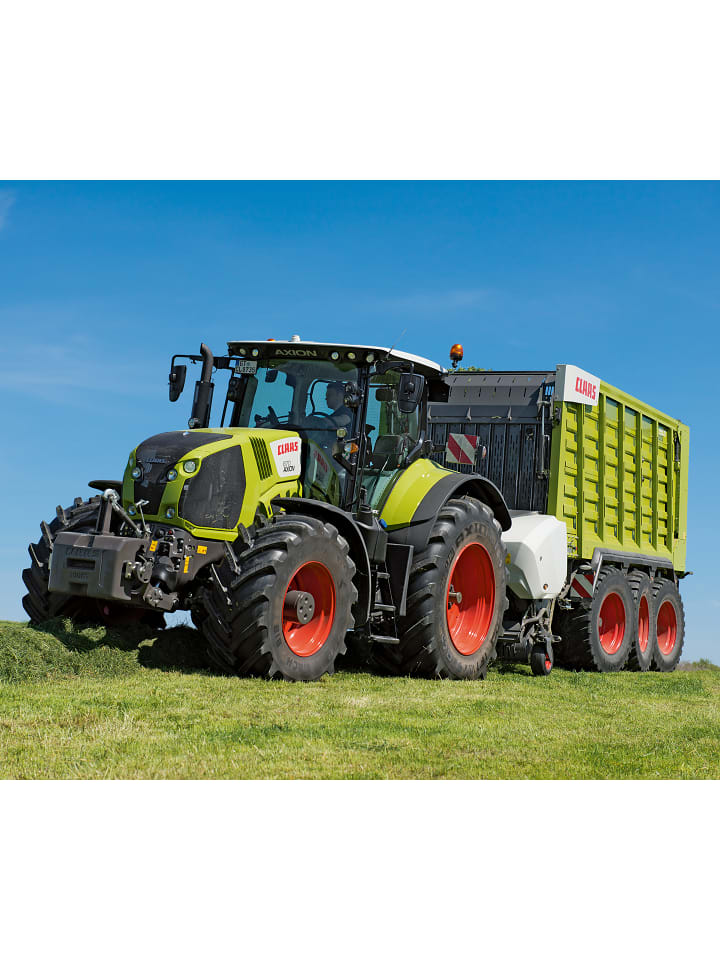 Happy People Ferngesteuerter Traktor Claas  Axion 870   Anhänger Cargos 9600 in grün günstig kaufen onesize