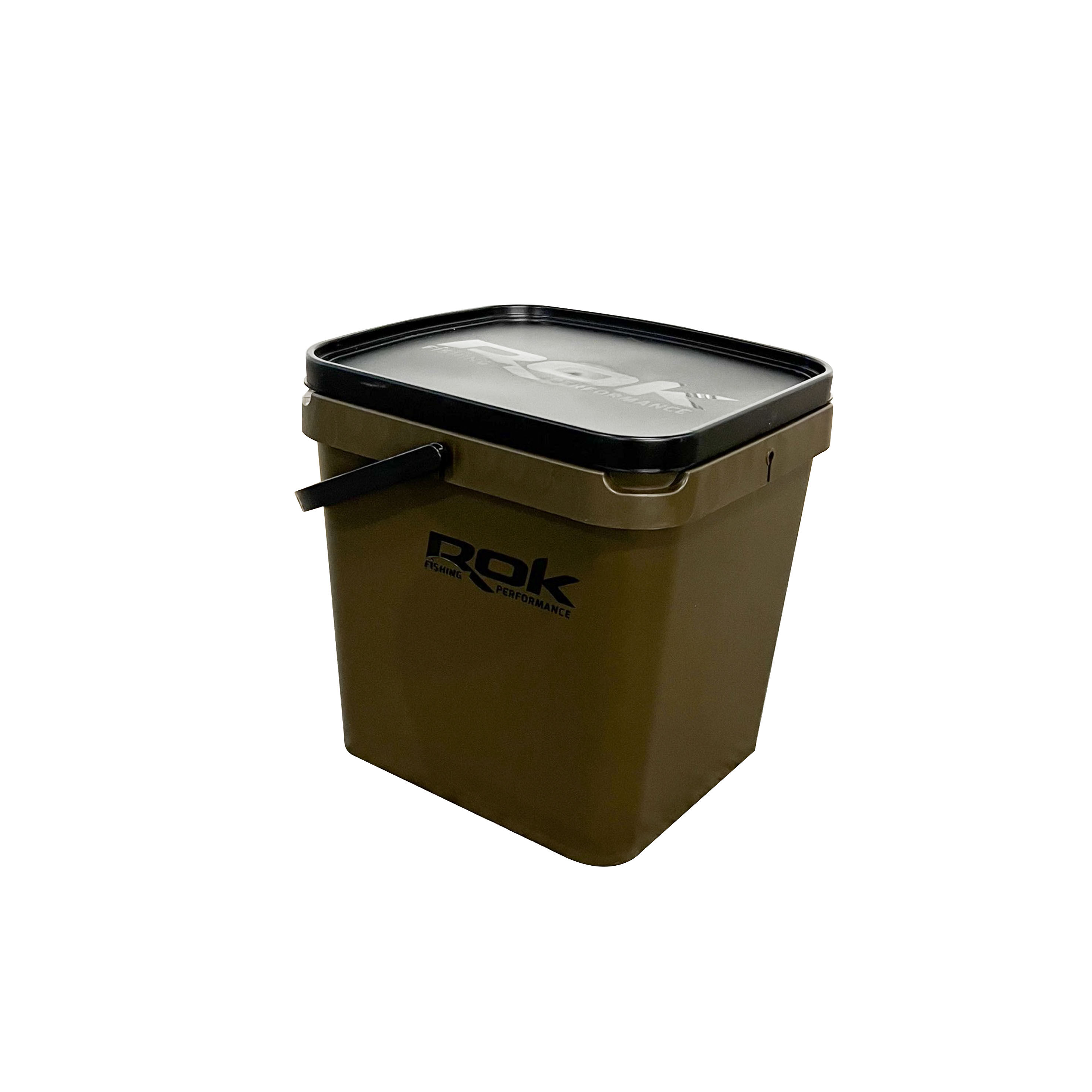Rok 17L Grüner quadratischer Eimer mit Deckel