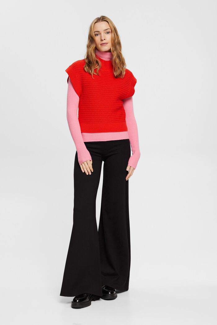 Ärmelloser Strickpullover