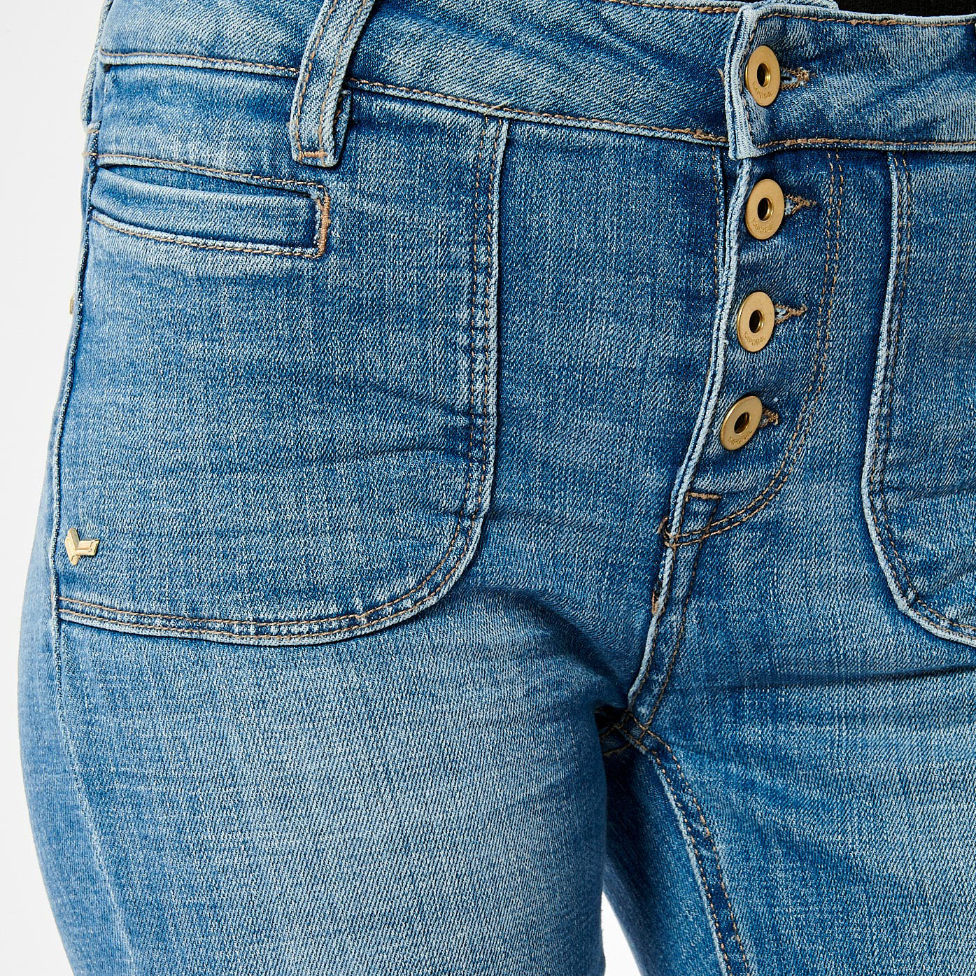 LUCKY  Jean bootcut bleu Femme