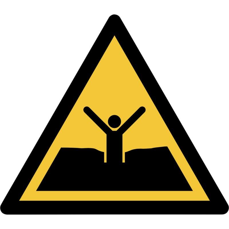 Djois Warnschild Warnung Achtung Treibsand/Schlamm Klebstoff, einschraubbar PP (Polypropylen) 20 (B) x 0,14 (H) cm 3 Stück