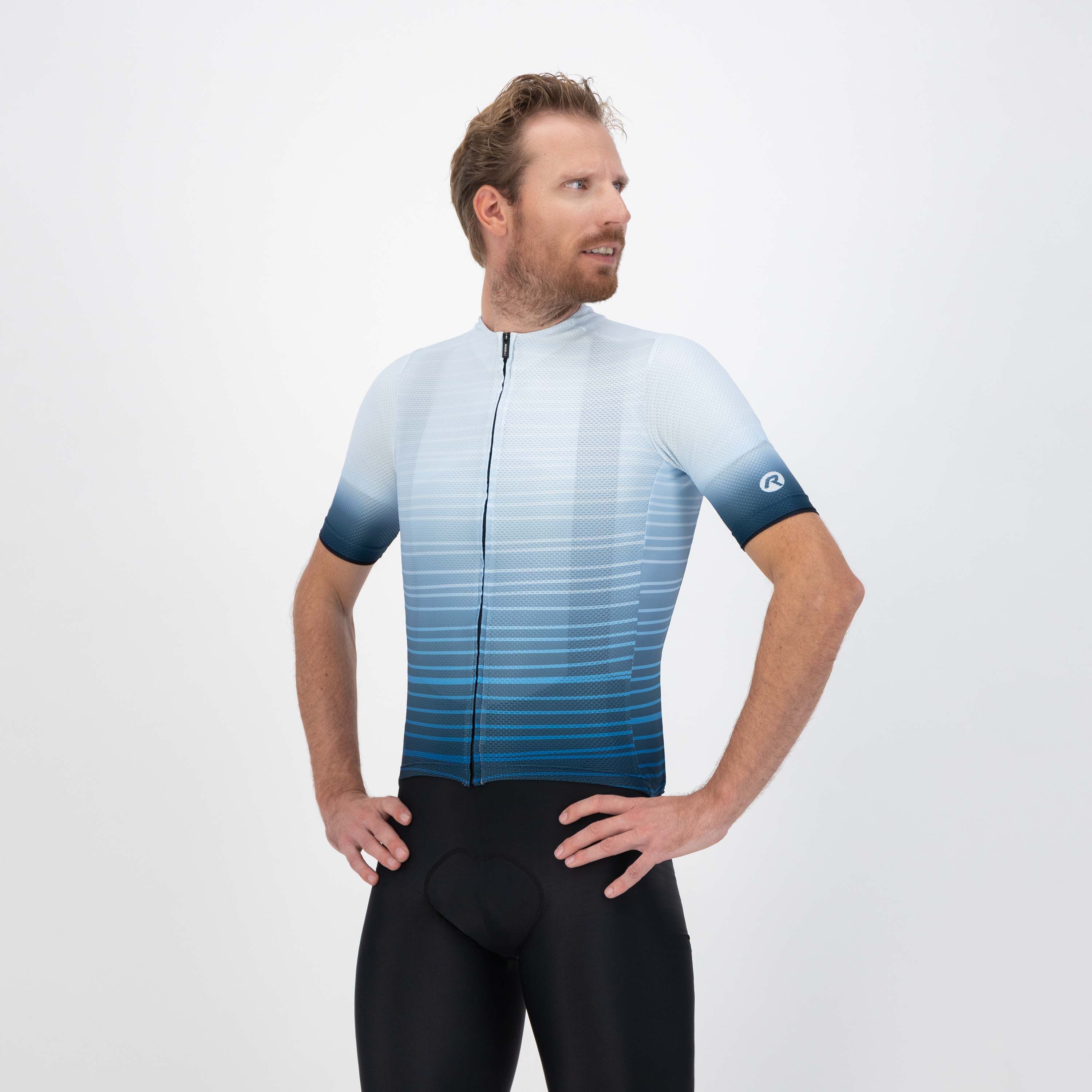 Rogelli Surf Blau/Weiß Herren Radtrikot Kurzarm