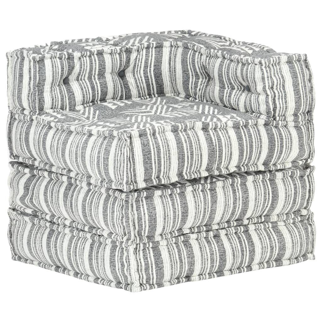 Klappmatratze 297477, möbelando, 69 cm hoch, (LxBxH: 70x70x69 cm), aus Baumwolle in Gestreift Grau