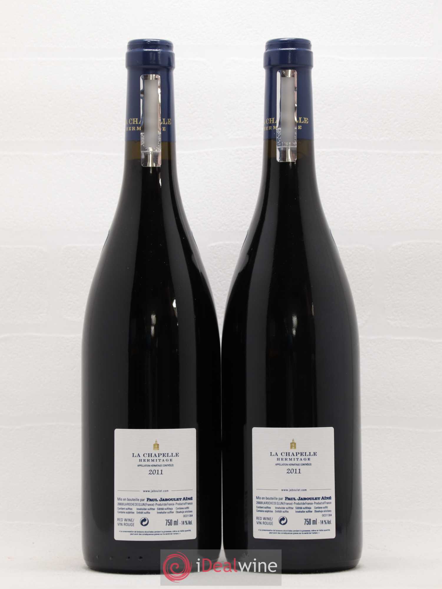 Hermitage La Chapelle Paul Jaboulet Ainé  2011 - Lot de 2 Bouteilles