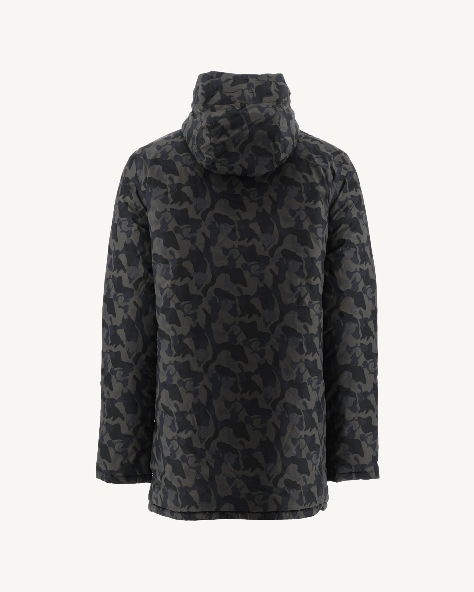 Doudoune réversible Print militaire/Noir Amsterdam