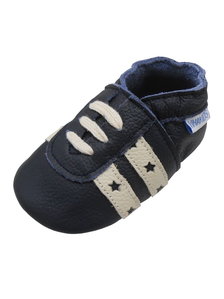 Yalion Baby Leder-Krabbelschuhe in in Dunkelblau günstig kaufen