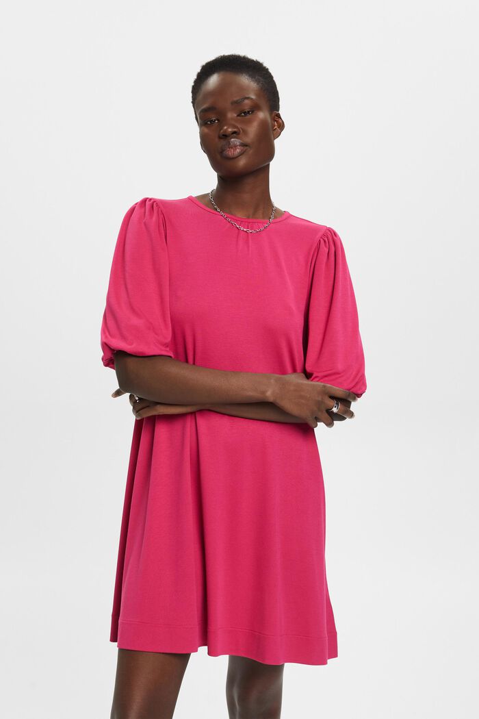 Minikleid mit voluminösen Ärmeln