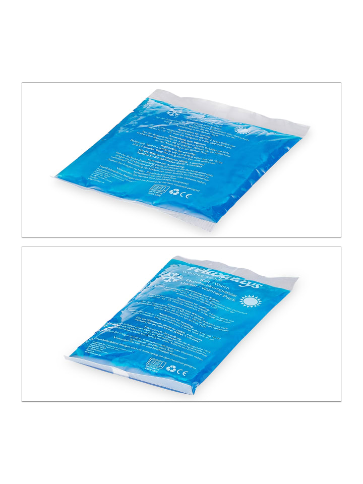 relaxdays 4-tlg. Kühlpad Set in Blau günstig kaufen onesize