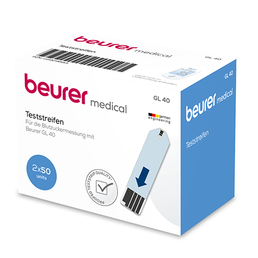 BEURER GL40 Blutzuckerteststreifen  100 St  Teststreifen