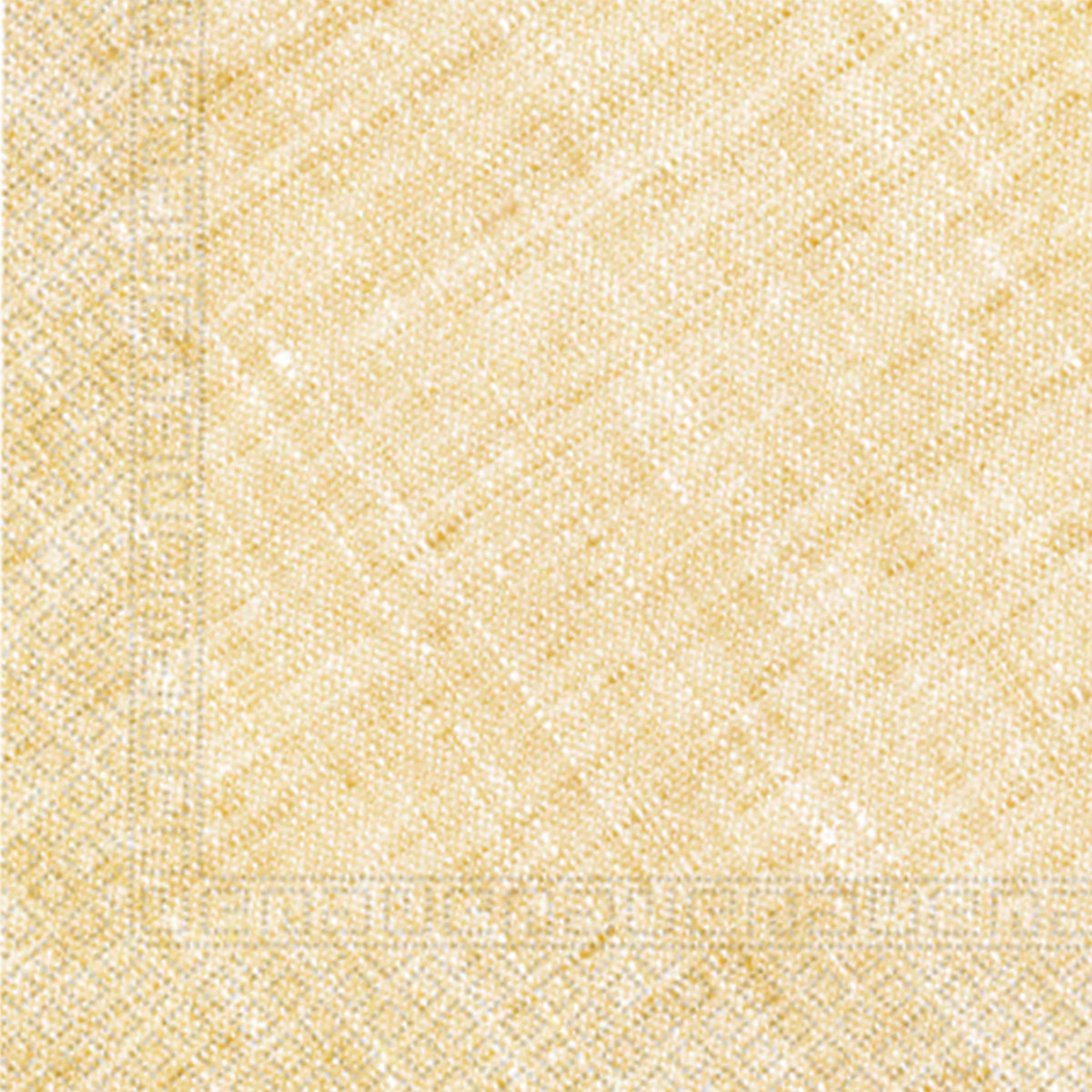 Servietten Gelb Textil, 33 x 33 cm, 3-lagig, kompostierbar, 20 Stück
