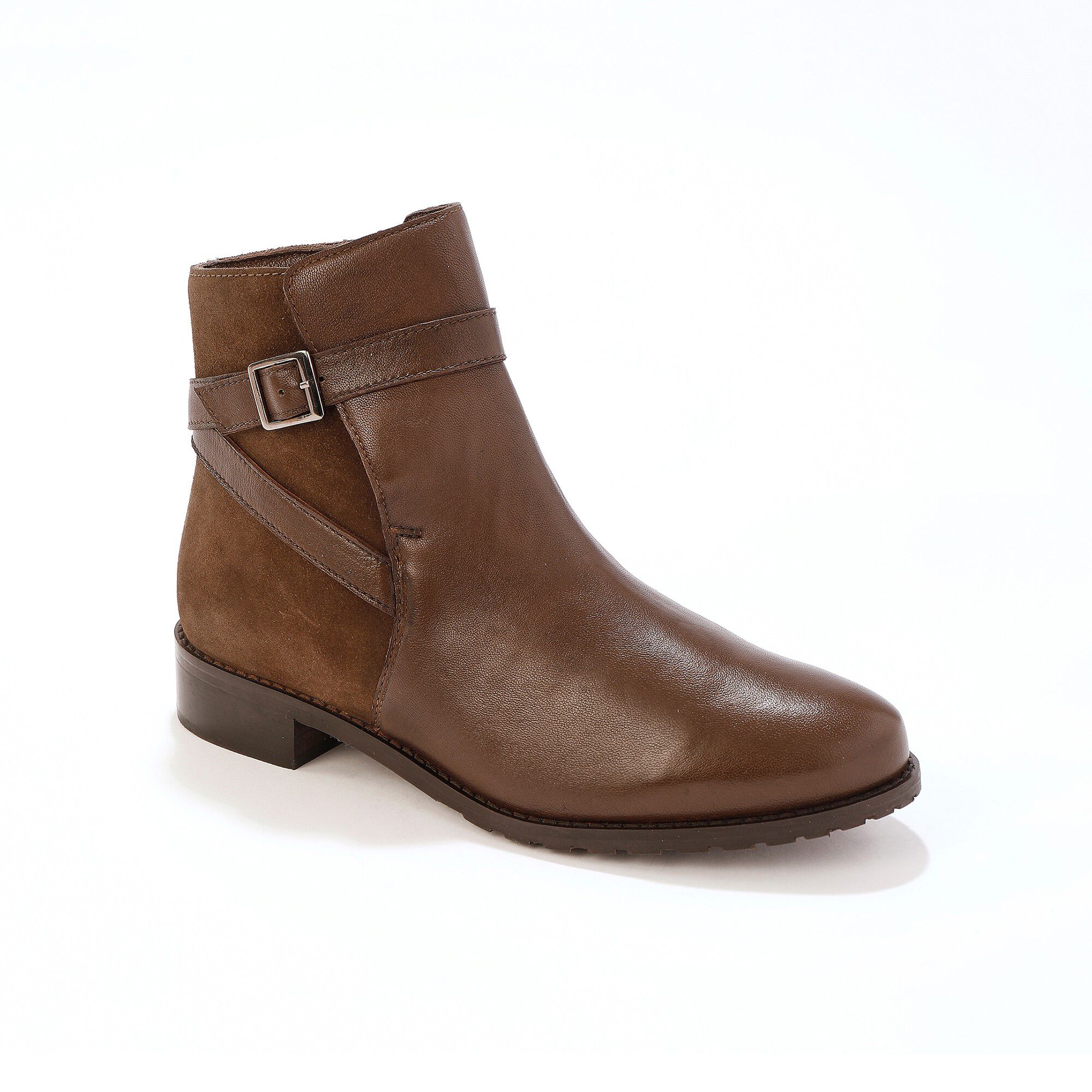 Boots en cuir à boucles