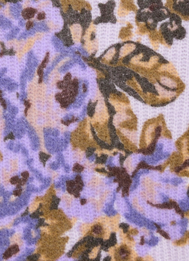 Benetton Fine-knit top in wool blend with floral print