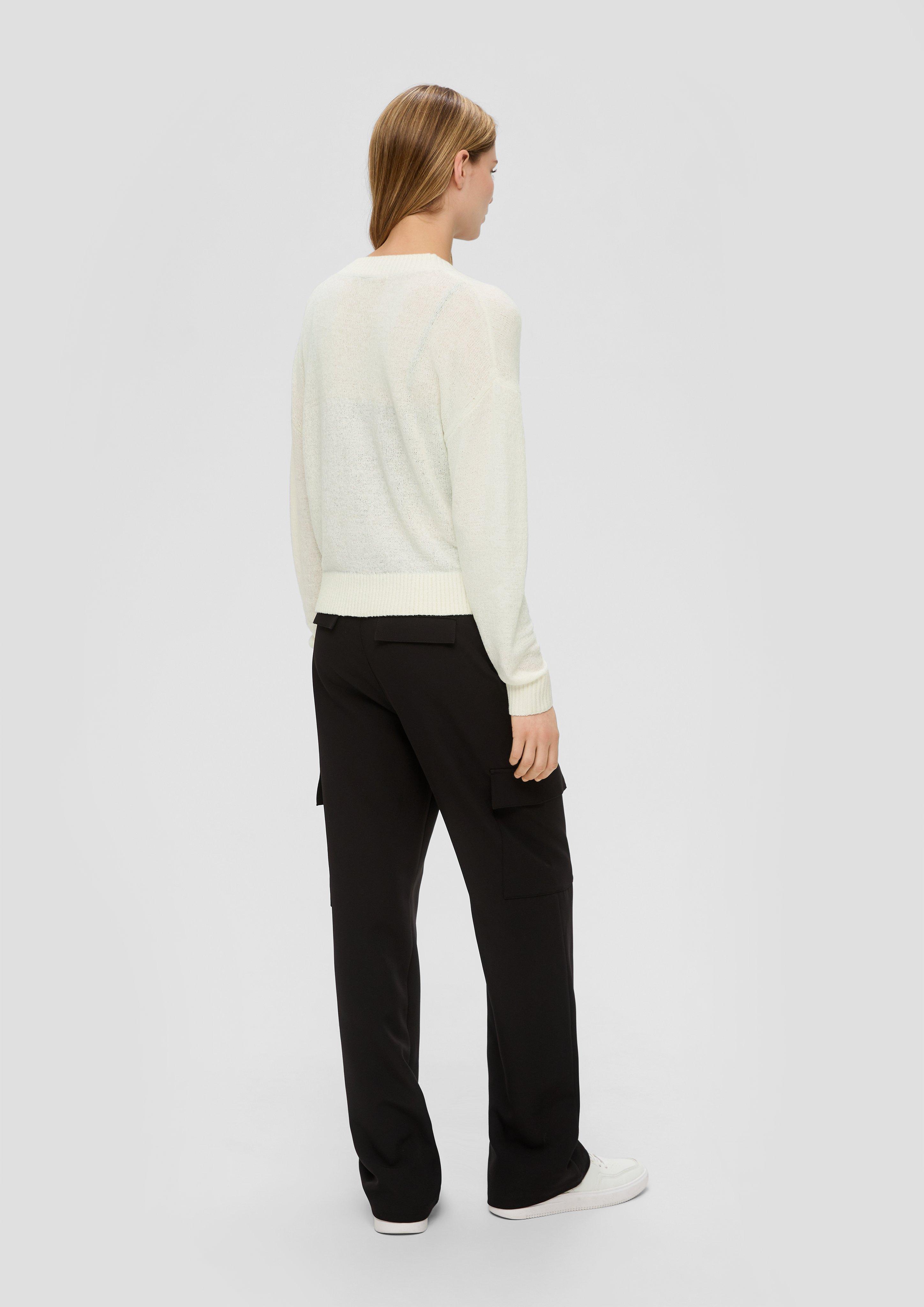 Verkürzte Strickjacke mit Knöpfen  2143199-0200