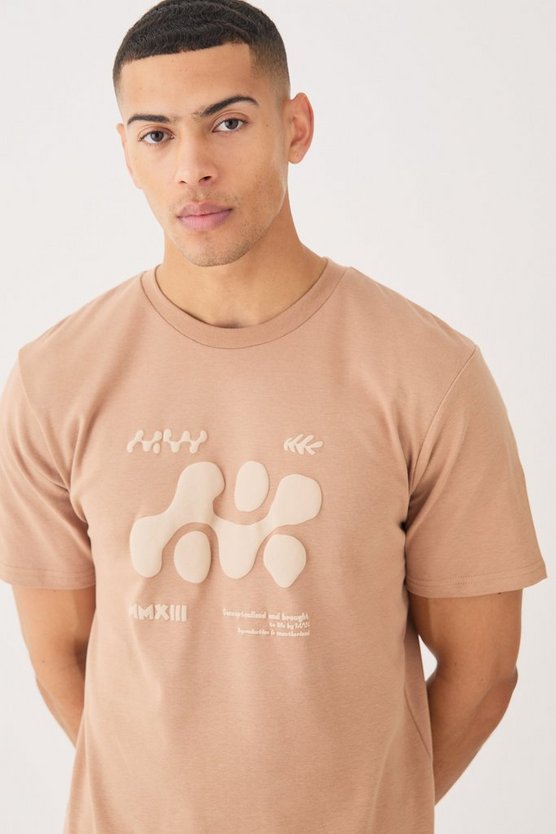 T-Shirt mit abstraktem Print