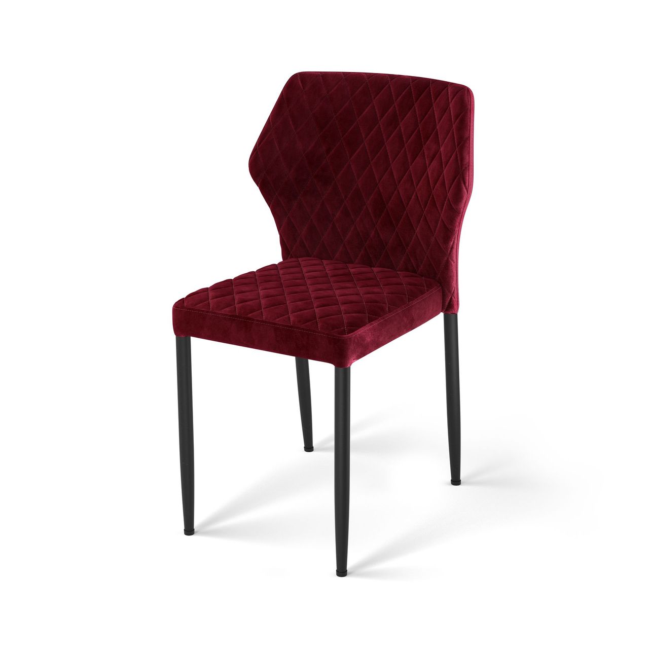 VEBA Louis Stapelstuhl Bordeaux, Velours gepolstert, feuerhemmend, 49x57,5x81,5cm (BxTxH), 52004