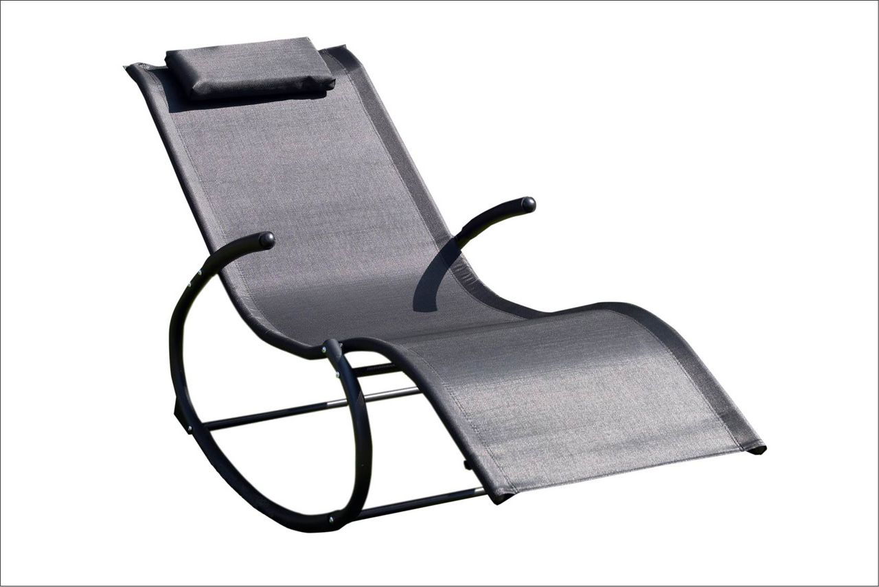 CHILLROI Schaukelgartenstuhl schwarz