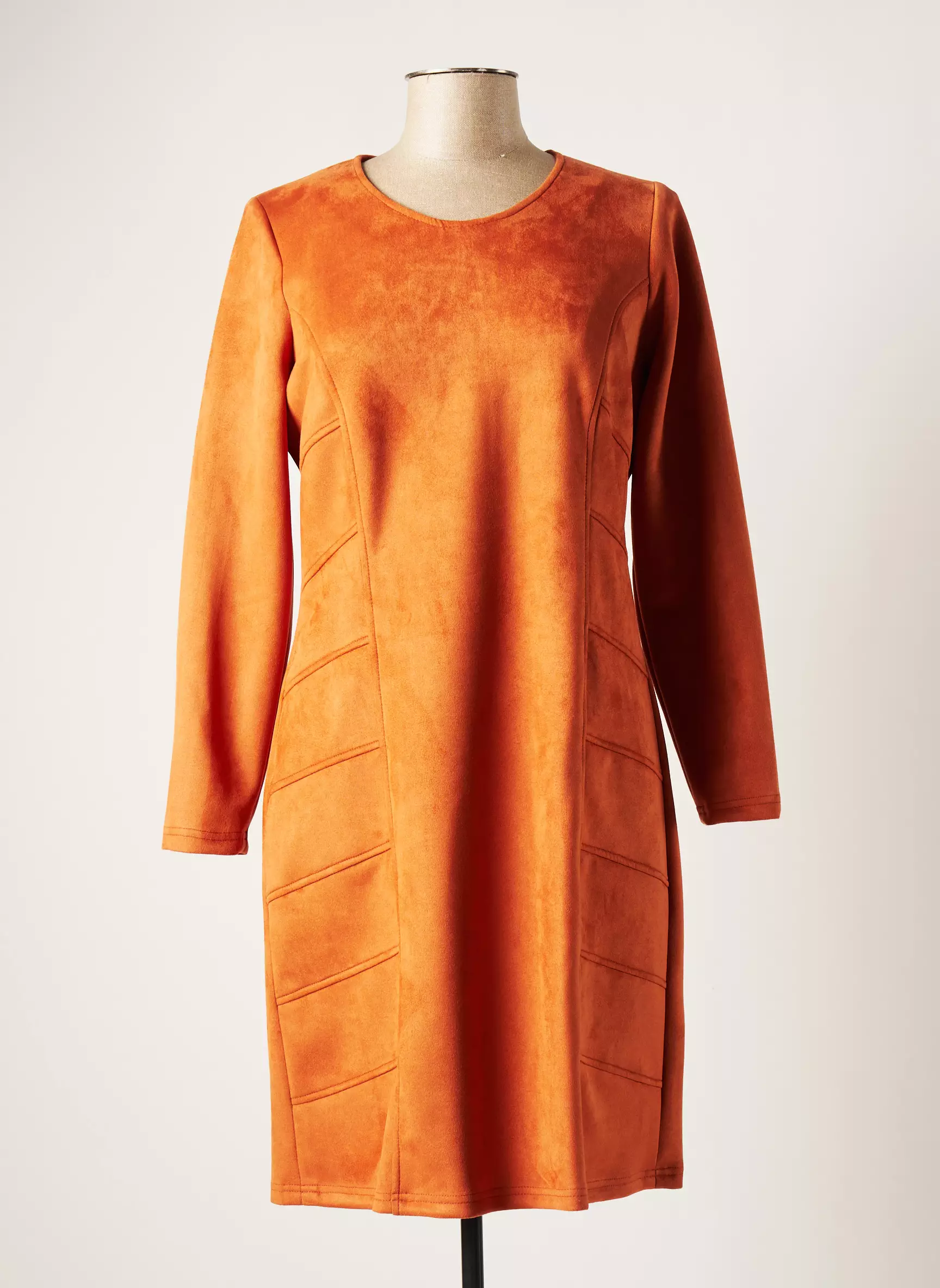 Meri Esca Robes Mi Longues Femme couleur orange