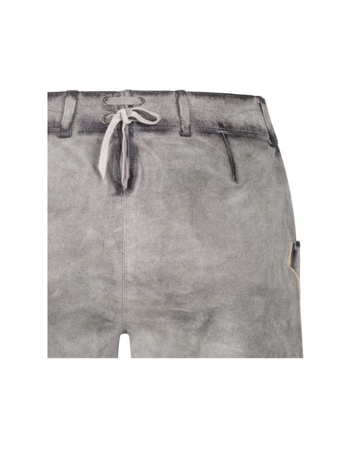 Nübler Lederhose Hotpant Tiana in Silber günstig kaufen