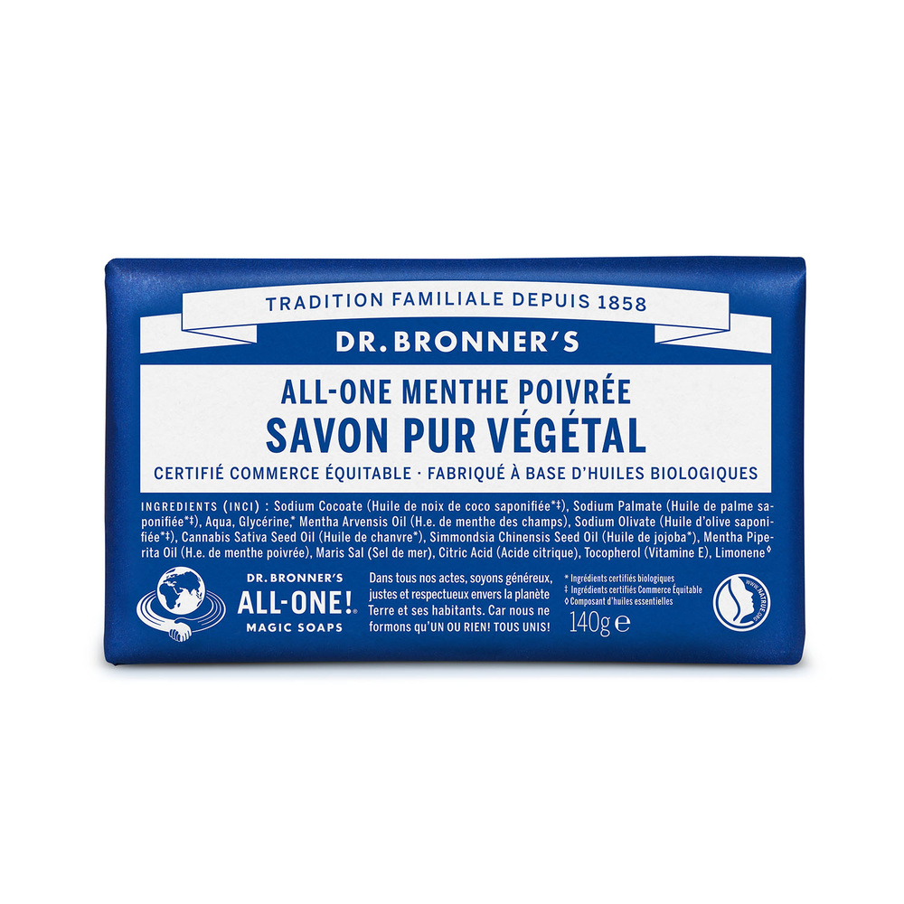 Dr Bronner's Dr Bronner's - Savon solide Menthe - 140g Savon solide