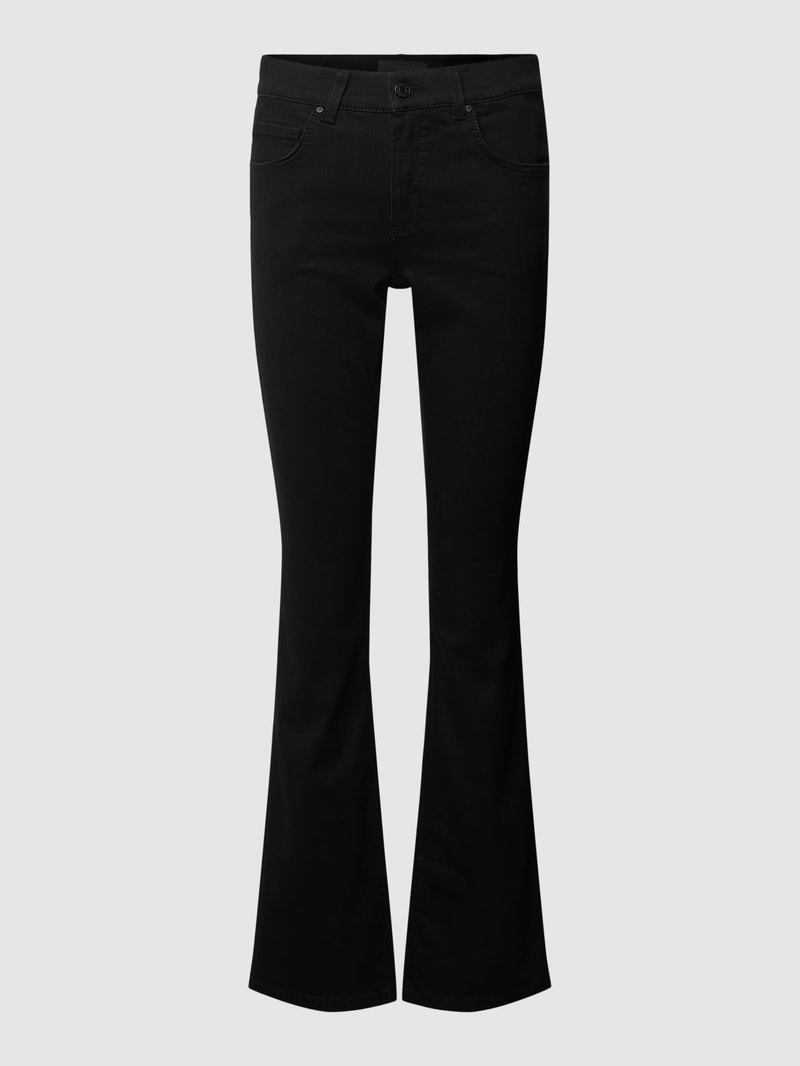 Bootcut Jeans im 5-Pocket-Design Modell 'LENI' in schwarz