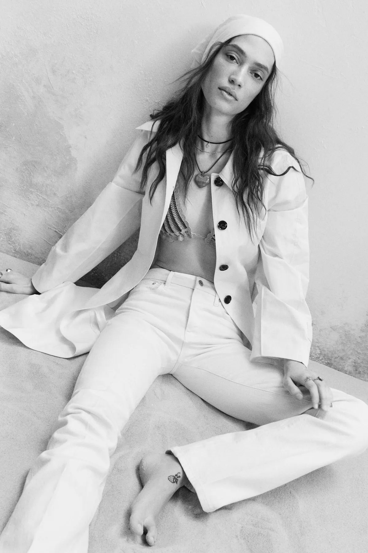 MANGO  27013267 Damen/Mädchen Ecru