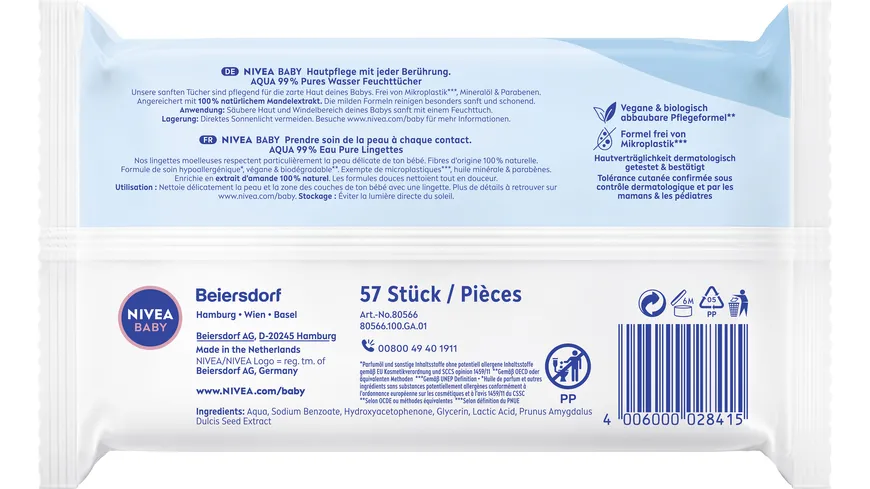 Nivea Baby Aqua Feuchttücher