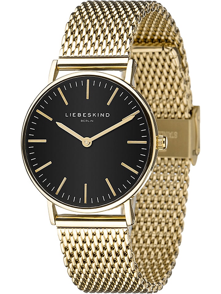 Liebeskind Quarzuhr in Gold/ Schwarz günstig kaufen onesize