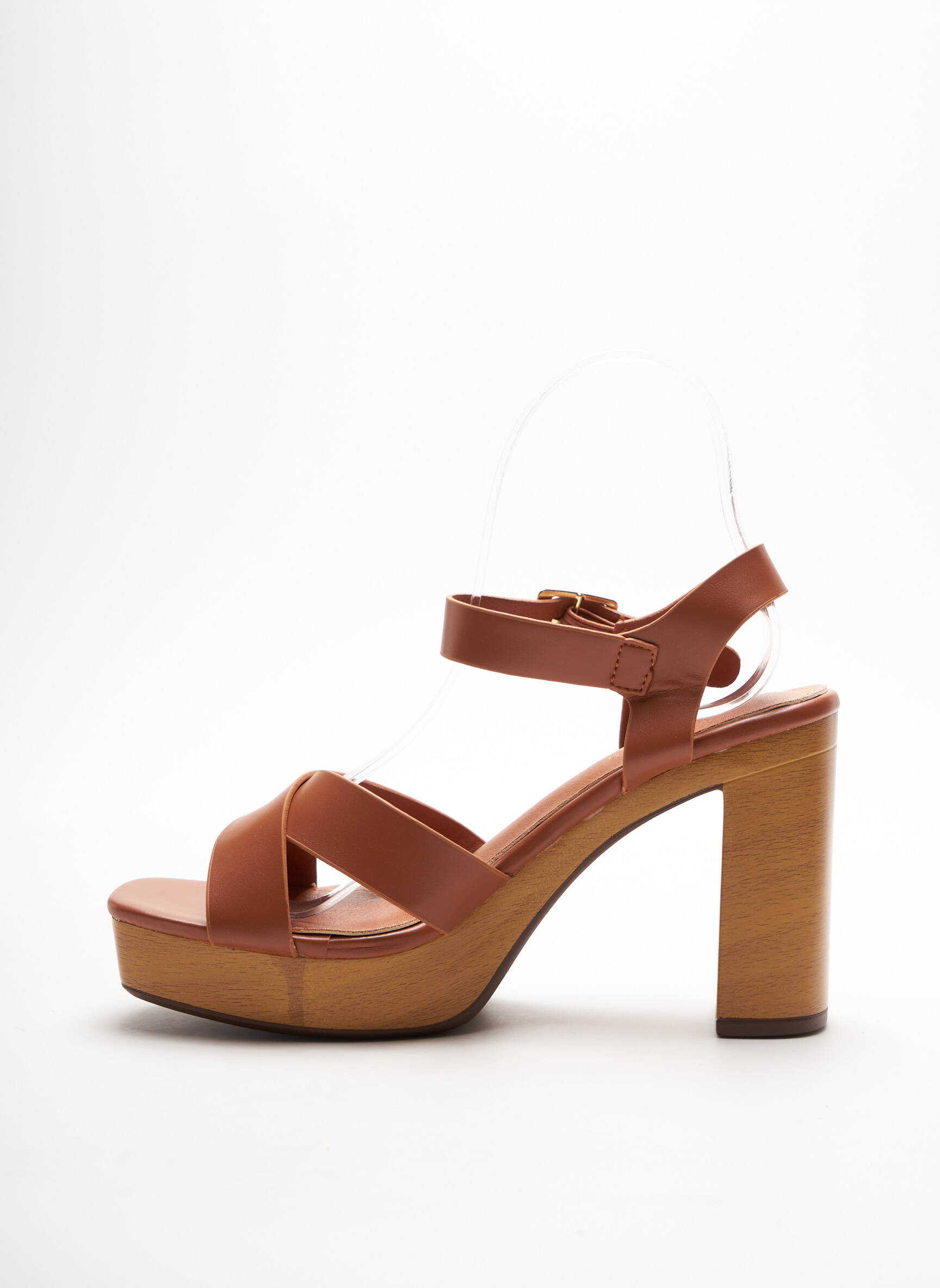 Ideal Shoes Sandales Nu Pieds Femme couleur marron