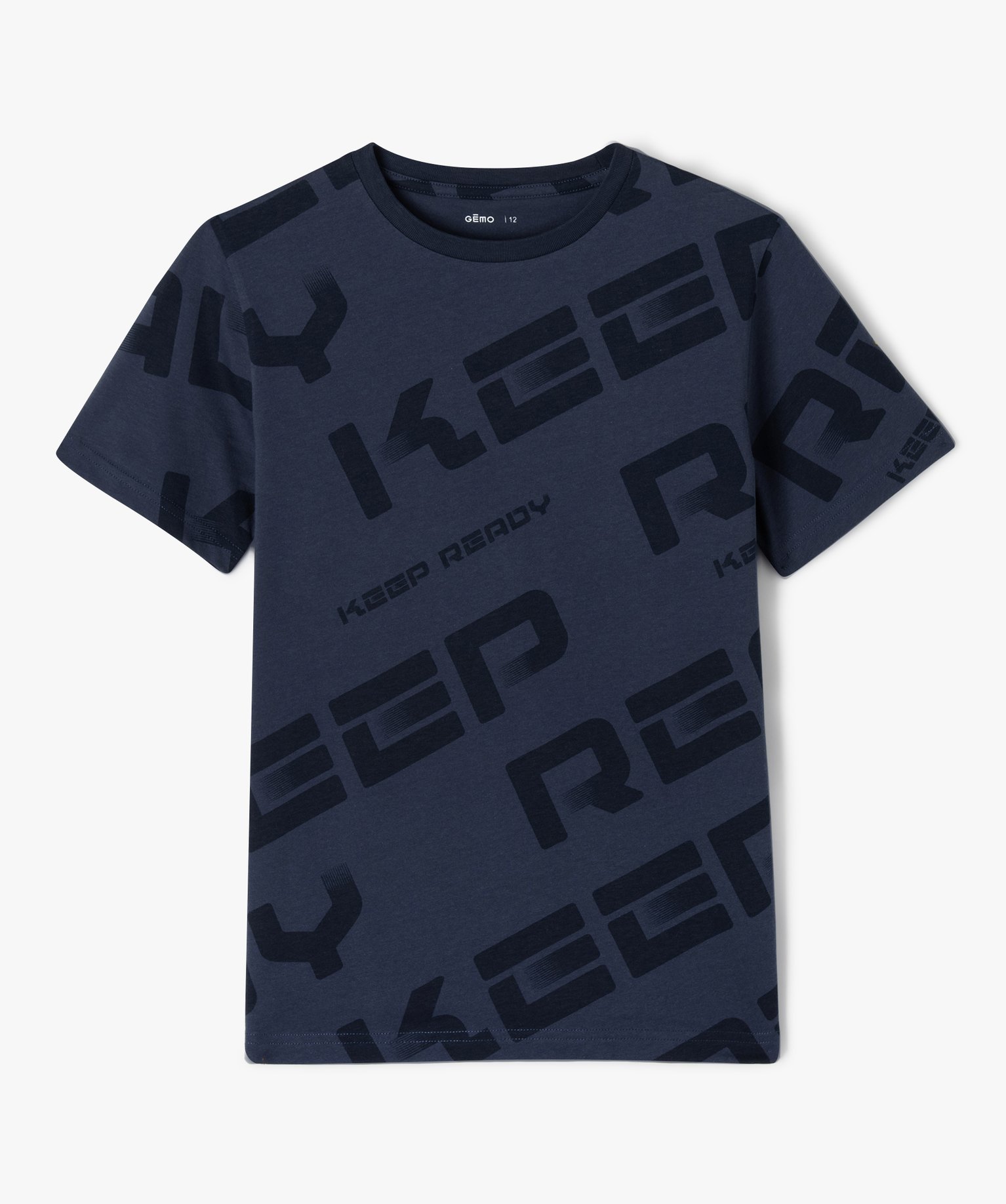 Tee-shirt à manches courtes imprimé Garçon bleu | GEMO