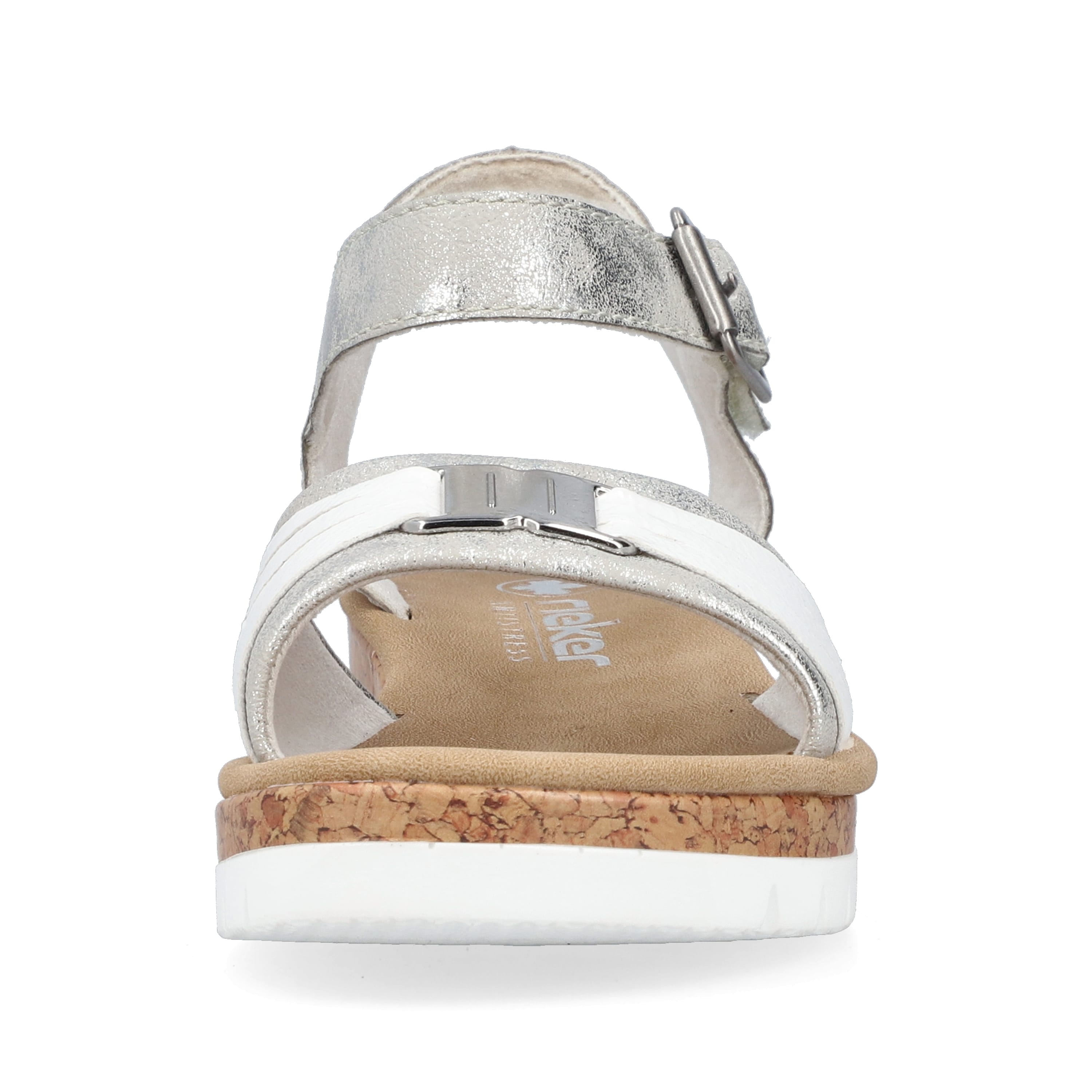 Rieker Damen Keilsandaletten silber-platin-metallic