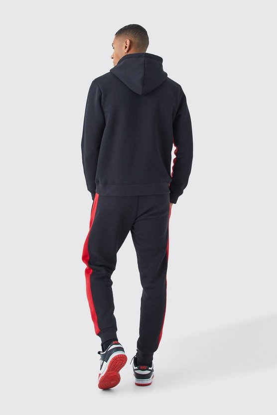 Man Signature Slim-Fit Colorblock Trainingsanzug mit Kapuze