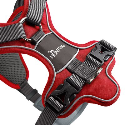 HUNTER Geschirr Divo, rot/grau
