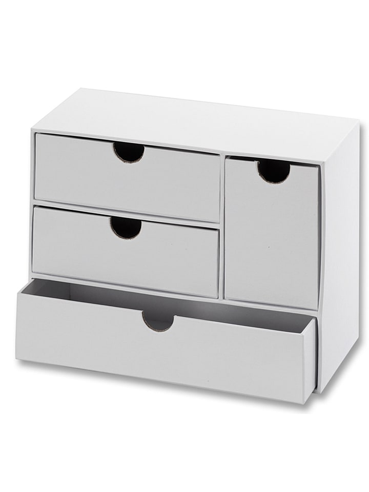 folia PAPER Tischkommode in Weiß - (B)21 x (H)16 x (T)9,6 cm günstig kaufen onesize
