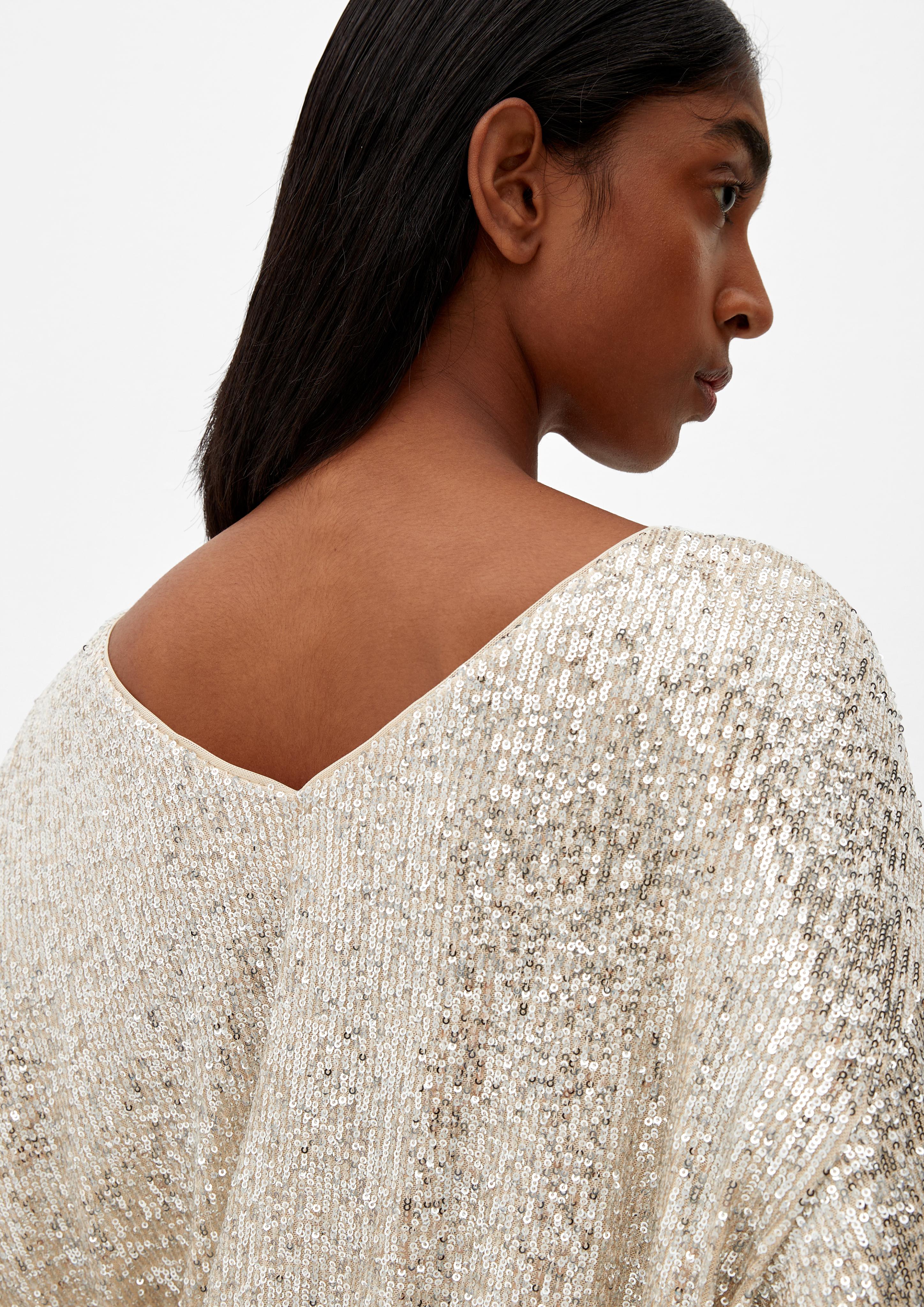 Bluse mit Pailletten-Besatz  2121493-8026