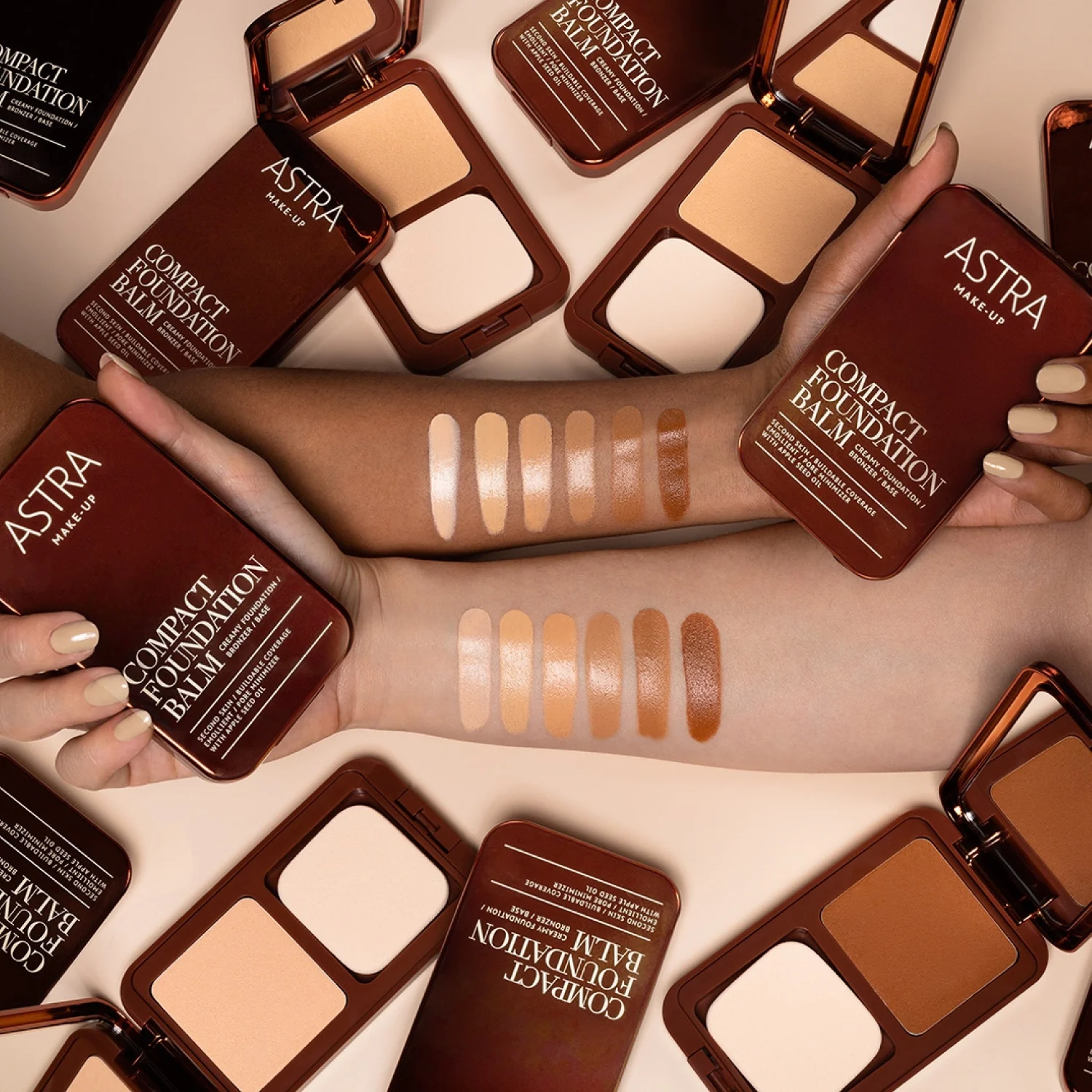 Kompakt-Foundation-Balsam fürs Gesicht – Kompakt-Foundation, Make-up-Grundlage, Bronzer