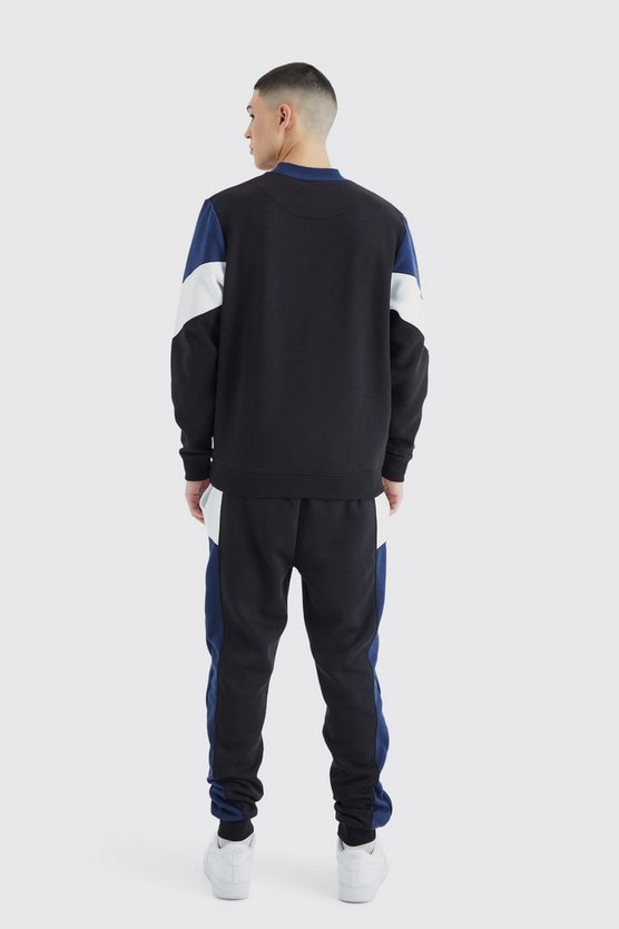Colorblock Sweatshirt-Trainingsanzug