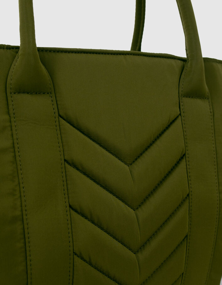 Sac cabas kaki matelassage chevrons fille